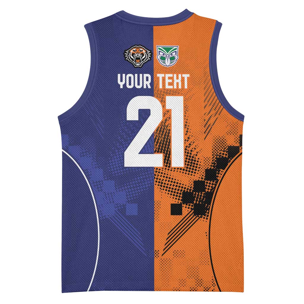 Custom Warriors-Tigers Basketball Jersey Together Sporty Style