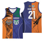 Custom Warriors-Tigers Basketball Jersey Together Sporty Style