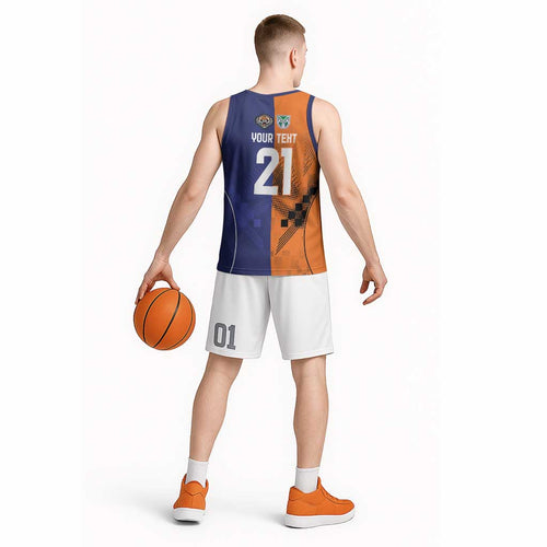 Custom Warriors-Tigers Basketball Jersey Together Sporty Style