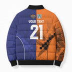 Custom Warriors-Tigers Bomber Puffer Jacket Together Sporty Style
