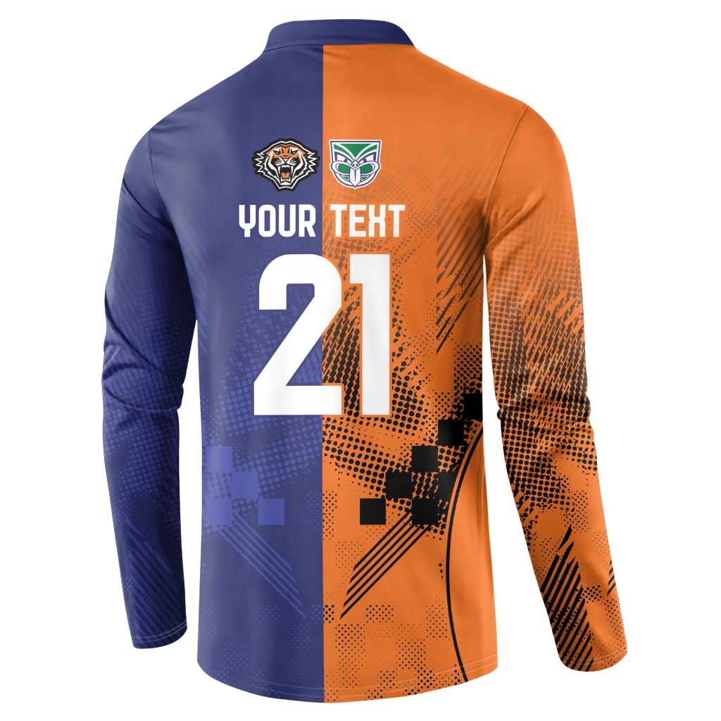 Custom Warriors-Tigers Button Sweatshirt Together Sporty Style