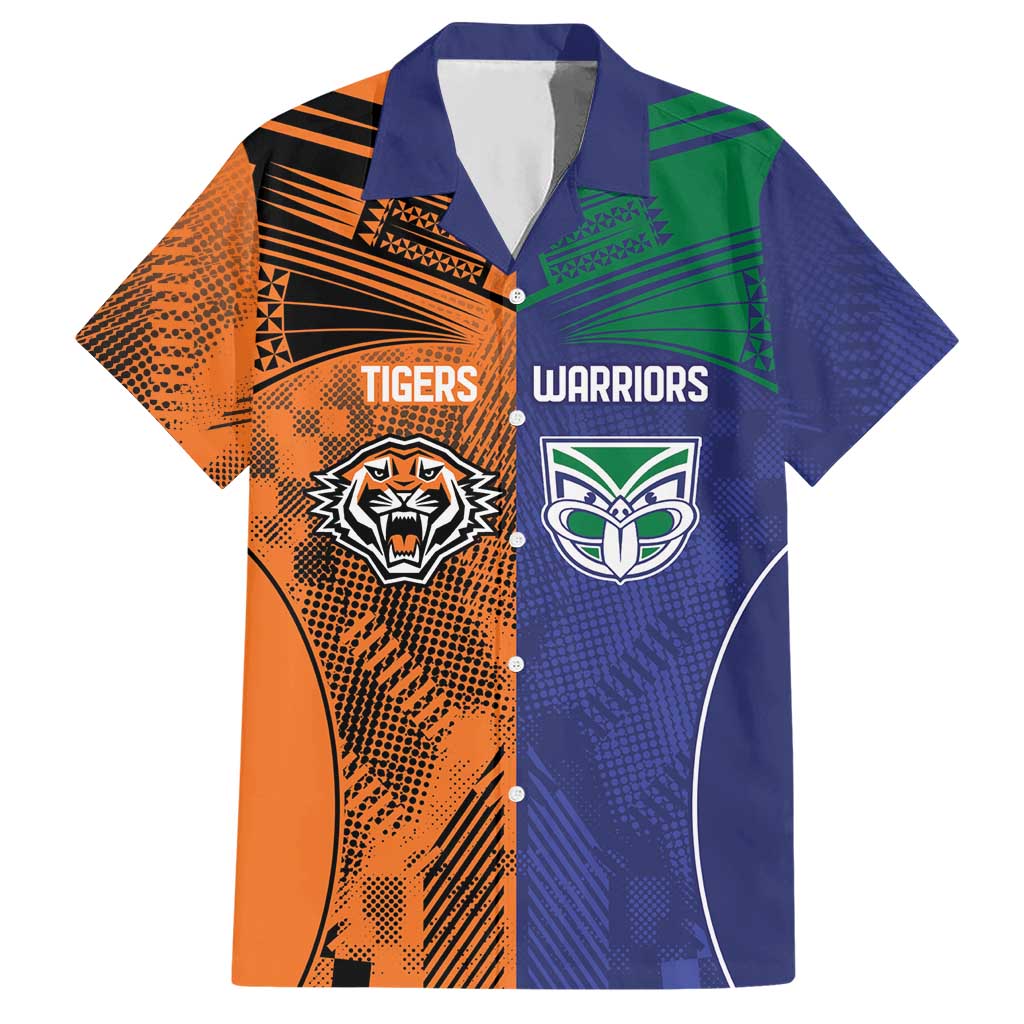 Custom Warriors-Tigers Hawaiian Shirt Together Sporty Style