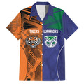 Custom Warriors-Tigers Hawaiian Shirt Together Sporty Style