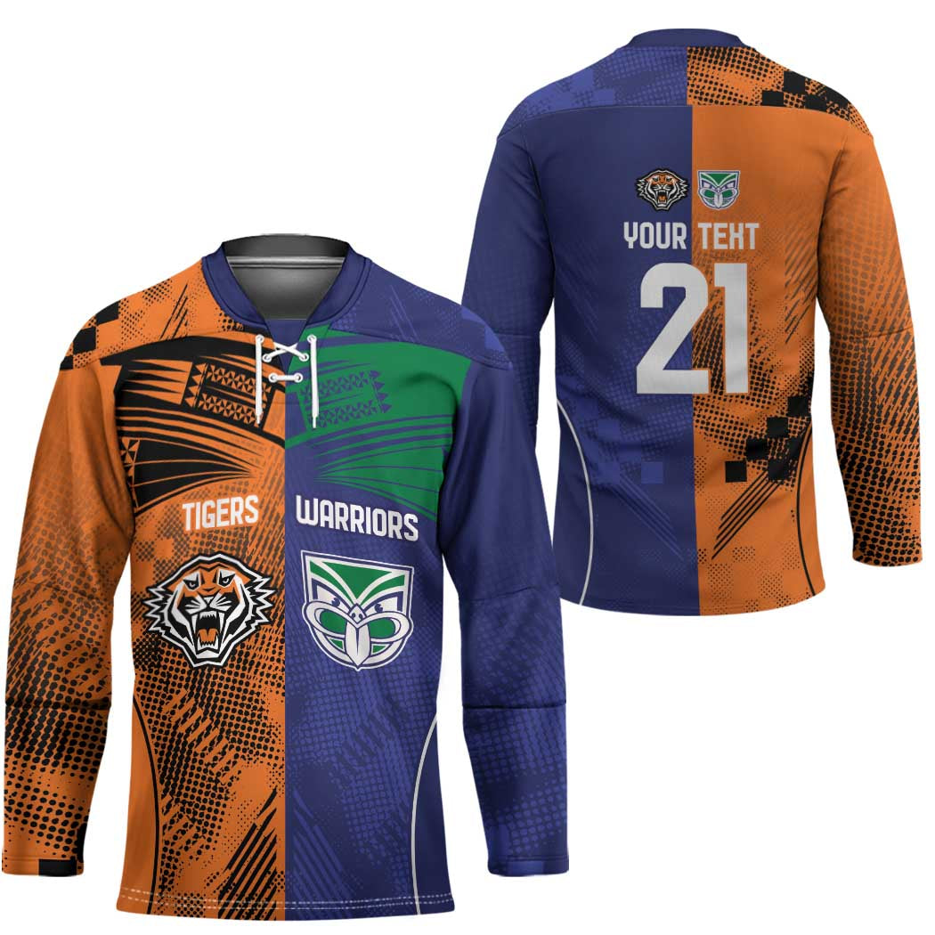 Custom Warriors-Tigers Hockey Jersey Together Sporty Style