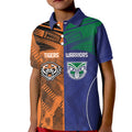 Custom Warriors-Tigers Kid Polo Shirt Together Sporty Style