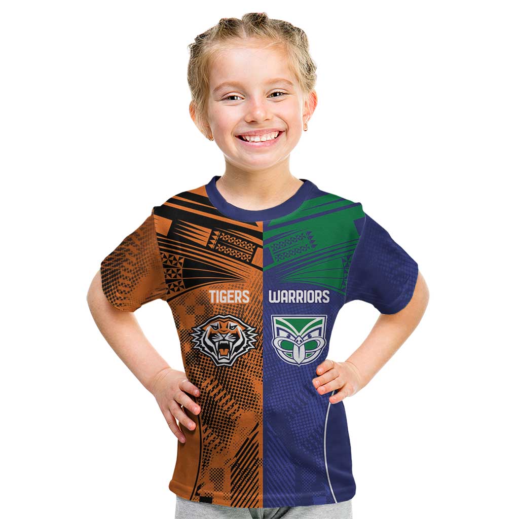 Custom Warriors-Tigers Kid T Shirt Together Sporty Style
