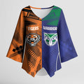 Custom Warriors-Tigers Kimono Sleeve Blouse Together Sporty Style