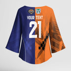 Custom Warriors-Tigers Kimono Sleeve Blouse Together Sporty Style