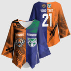 Custom Warriors-Tigers Kimono Sleeve Blouse Together Sporty Style
