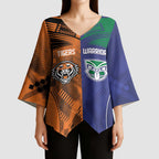 Custom Warriors-Tigers Kimono Sleeve Blouse Together Sporty Style