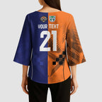 Custom Warriors-Tigers Kimono Sleeve Blouse Together Sporty Style