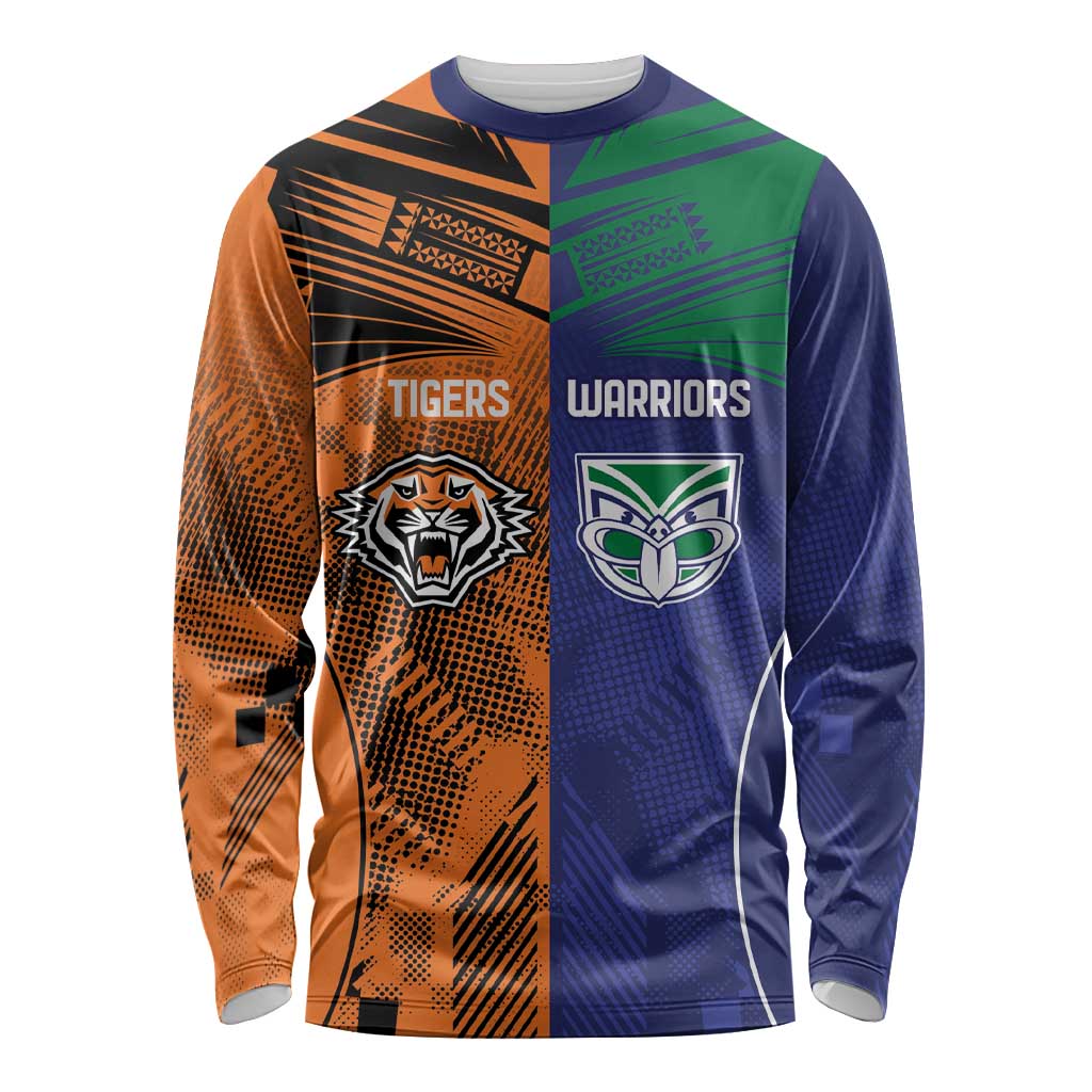 Custom Warriors-Tigers Long Sleeve Shirt Together Sporty Style