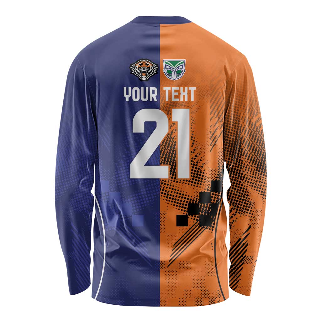 Custom Warriors-Tigers Long Sleeve Shirt Together Sporty Style