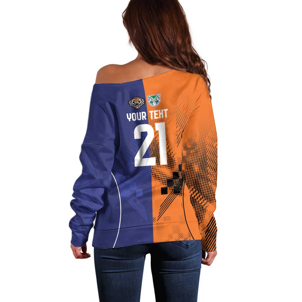 Custom Warriors-Tigers Off Shoulder Sweater Together Sporty Style