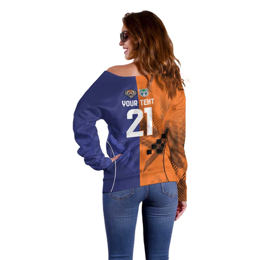 Custom Warriors-Tigers Off Shoulder Sweater Together Sporty Style