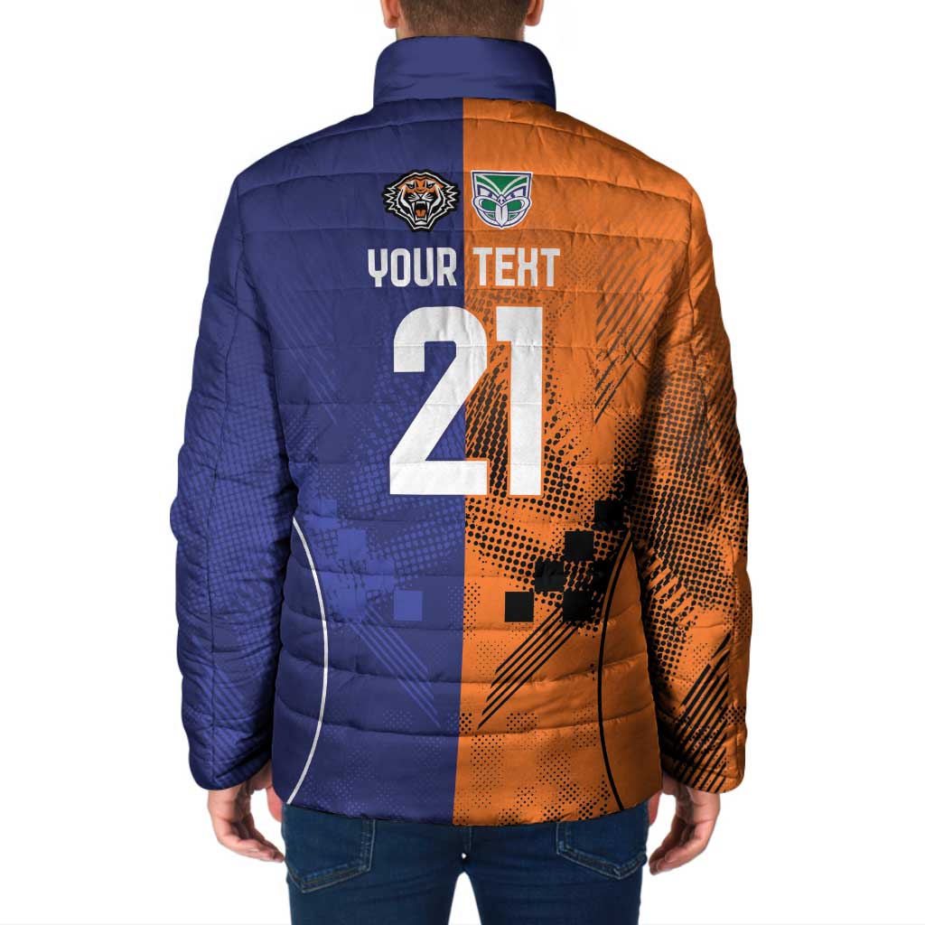 Custom Warriors-Tigers Padded Jacket Together Sporty Style