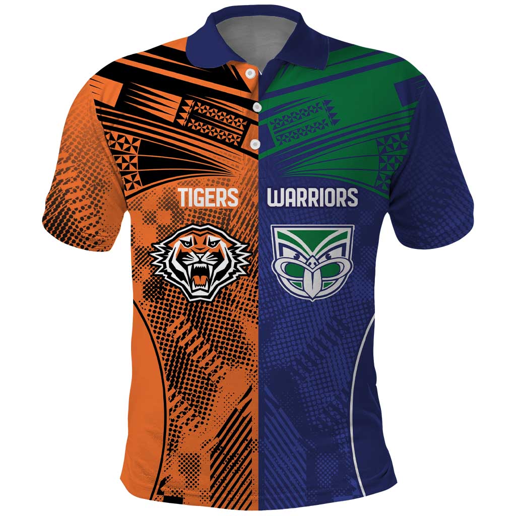 Custom Warriors-Tigers Polo Shirt Together Sporty Style