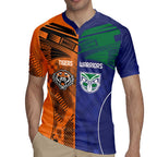 Custom Warriors-Tigers Rugby Jersey Together Sporty Style