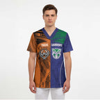 Custom Warriors-Tigers Scrub Top Together Sporty Style