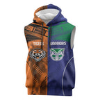 Custom Warriors-Tigers Sleeveless Hoodie Together Sporty Style