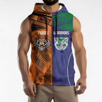 Custom Warriors-Tigers Sleeveless Hoodie Together Sporty Style