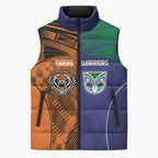 Custom Warriors-Tigers Sleeveless Puffer Jacket Together Sporty Style