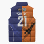 Custom Warriors-Tigers Sleeveless Puffer Jacket Together Sporty Style