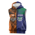 Custom Warriors-Tigers Sleeveless Zip Hoodie Together Sporty Style