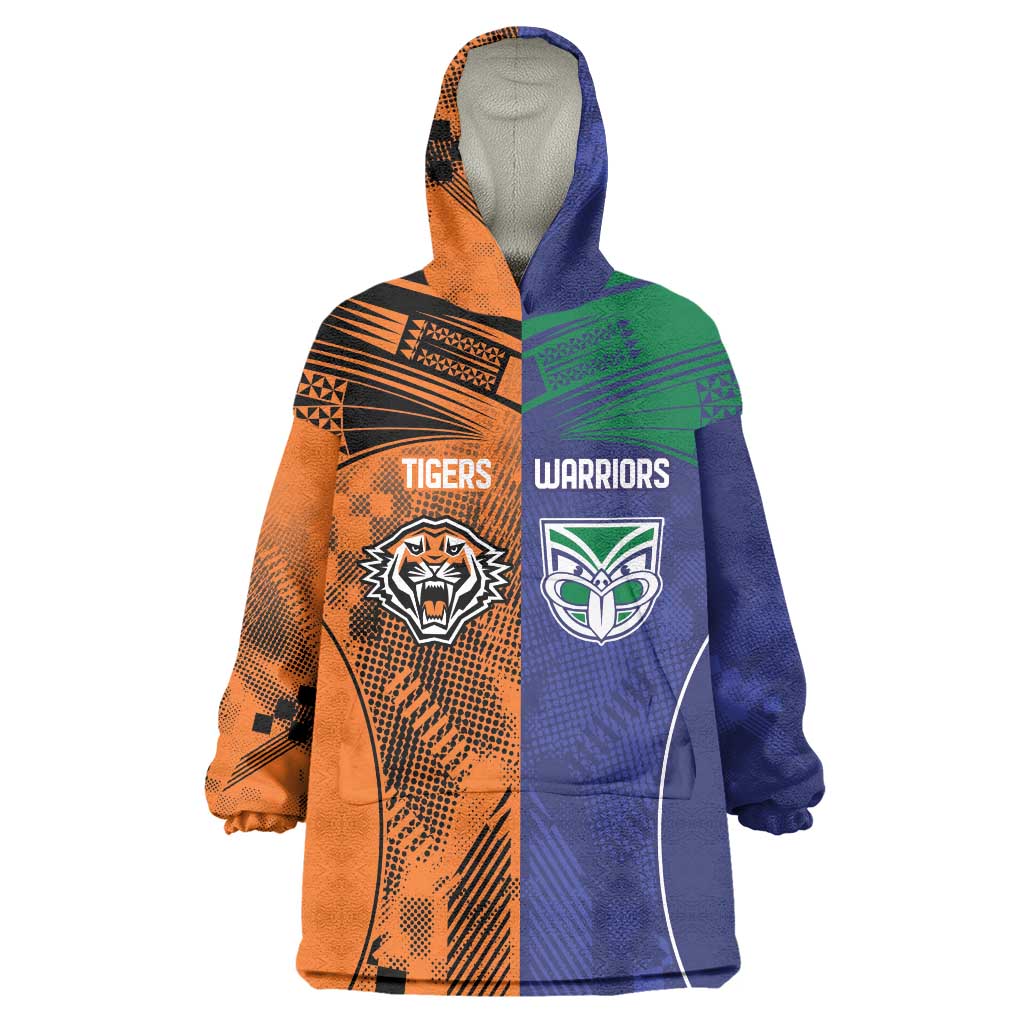 Custom Warriors-Tigers Wearable Blanket Hoodie Together Sporty Style