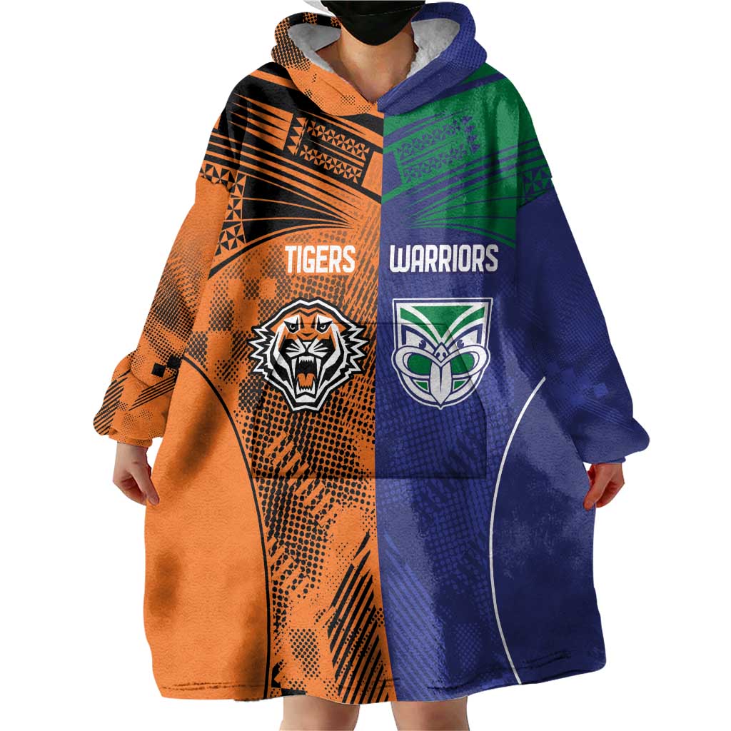 Custom Warriors-Tigers Wearable Blanket Hoodie Together Sporty Style