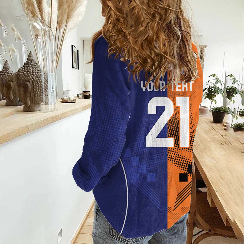 Custom Warriors-Tigers Women Casual Shirt Together Sporty Style