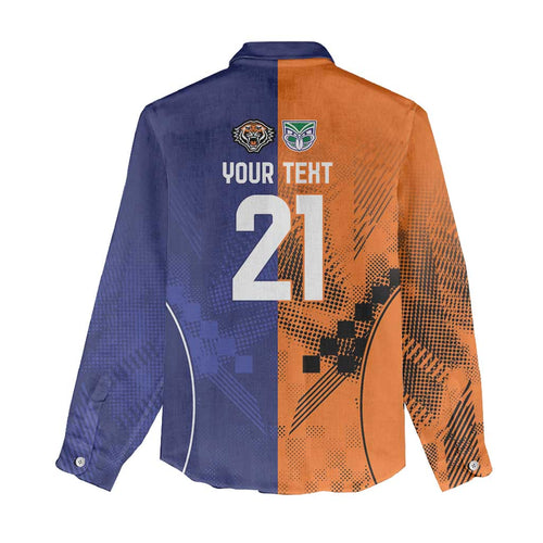 Custom Warriors-Tigers Women Casual Shirt Together Sporty Style