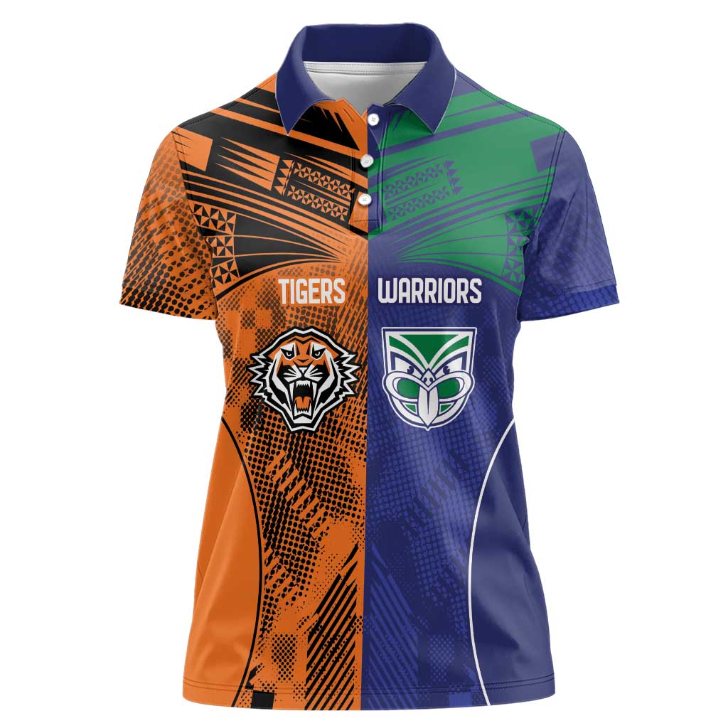 Custom Warriors-Tigers Women Polo Shirt Together Sporty Style