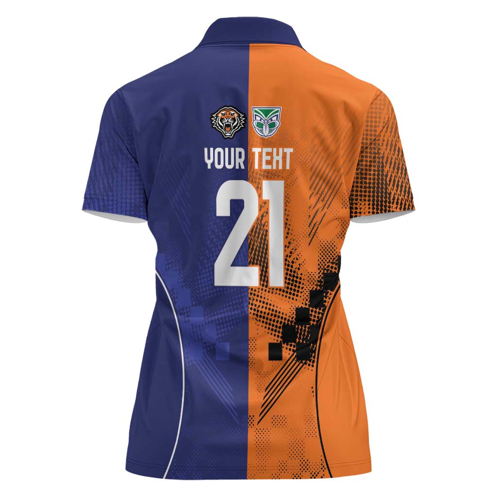 Custom Warriors-Tigers Women Polo Shirt Together Sporty Style