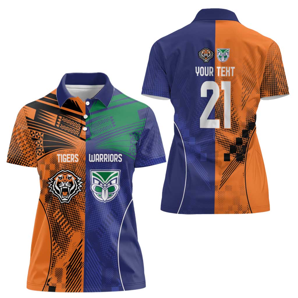 Custom Warriors-Tigers Women Polo Shirt Together Sporty Style