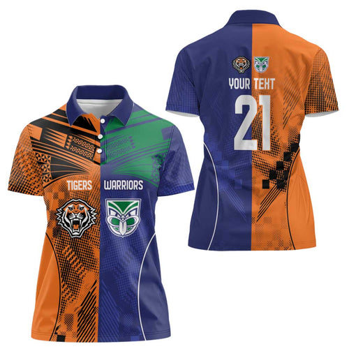 Custom Warriors-Tigers Women Polo Shirt Together Sporty Style