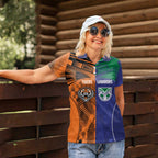 Custom Warriors-Tigers Women Polo Shirt Together Sporty Style