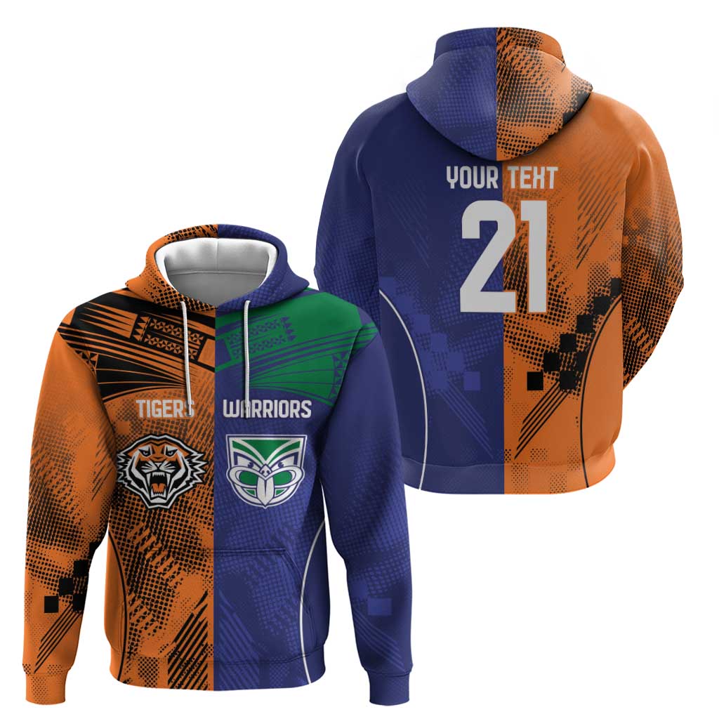 Custom Warriors-Tigers Zip Hoodie Together Sporty Style