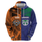 Custom Warriors-Tigers Zip Hoodie Together Sporty Style