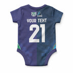Custom Warriors-Titans Baby Onesie Together Sporty Style White Style