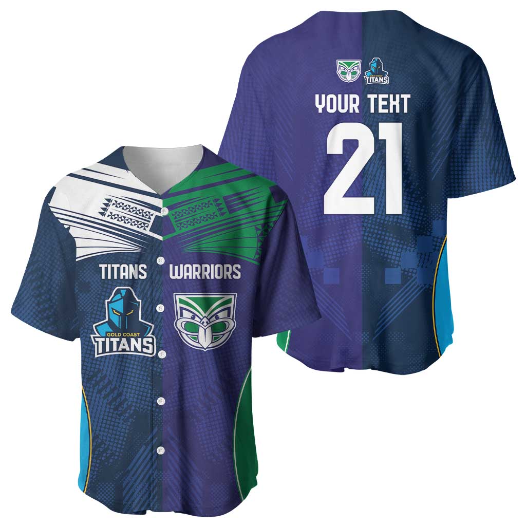 Custom Warriors-Titans Baseball Jersey Together Sporty Style White Style