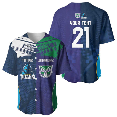 Custom Warriors-Titans Baseball Jersey Together Sporty Style White Style