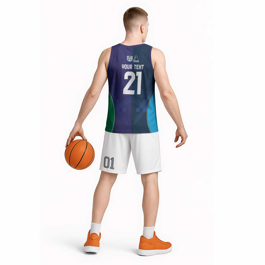 Custom Warriors-Titans Basketball Jersey Together Sporty Style White Style