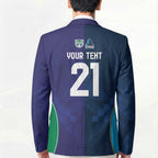 Custom Warriors-Titans Blazer Together Sporty Style White Style