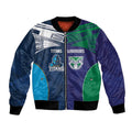 Custom Warriors-Titans Bomber Jacket Together Sporty Style White Style