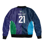 Custom Warriors-Titans Bomber Jacket Together Sporty Style White Style