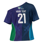 Custom Warriors-Titans Cross Shoulder Shirt Together Sporty Style White Style