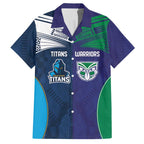 Custom Warriors-Titans Hawaiian Shirt Together Sporty Style White Style