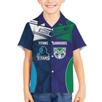 Custom Warriors-Titans Hawaiian Shirt Together Sporty Style White Style