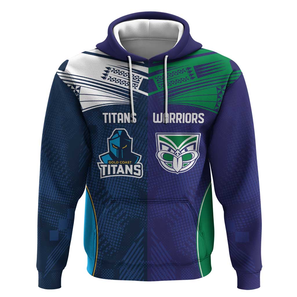 Custom Warriors-Titans Hoodie Together Sporty Style White Style